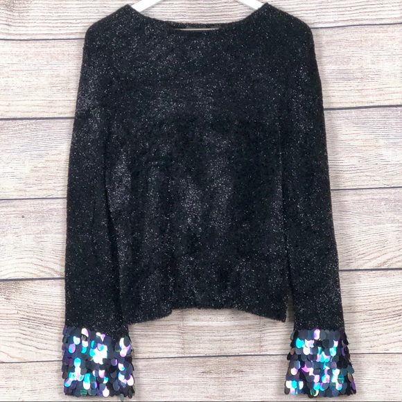 Christina Rotelli Sweaters - Christina Rotelli | Sequin Bell Sleeve Sweater